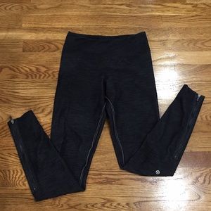 Lululemon Athletica Dark Gray Leggings w/Zippers